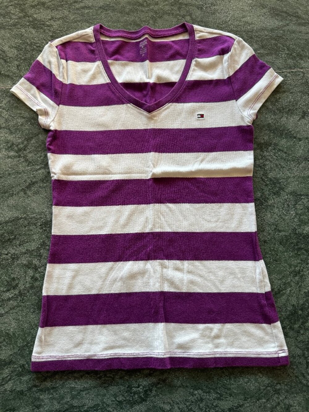 Tommy Hilfiger Purple/White Stripes T-Shirt